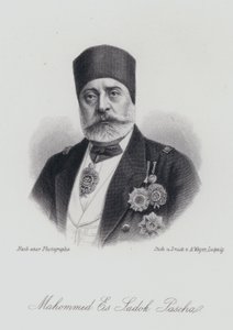 Muhammed III es-Sadık, Tunus Beyi (gravür) by German School