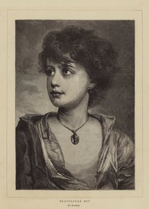 Napoliten Çocuk (gravür) by German School