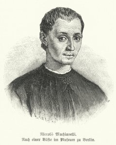 Niccolo Machiavelli, İtalyan diplomat, politikacı, filozof ve yazar (lito) by German School