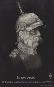 Otto von Bismarck, Alman devlet adamı (s/b fotoğraf) by German School