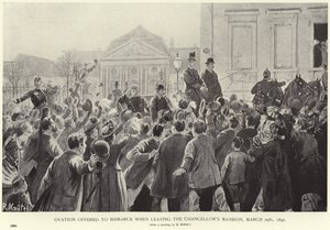 Şansölyeler malikanesinden ayrılırken Otto von Bismarck