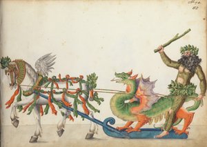 Geçit töreninde yarışma kızağı, c.1640 by German School