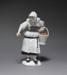 Johann Joachim Kändler tarafından modellenen Köylü Kadın, üretici Meissen Porselen Fabrikası, Almanya by German School