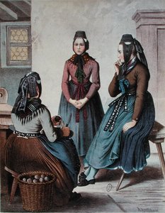 Patates soyma, 19. yüzyıl ortası (renkli taş) by German School