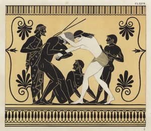 Peleus ve Atalanta güreşleri by German School