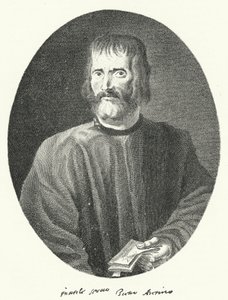 Pietro Aretino, İtalyan şair ve yazar (gravür) by German School