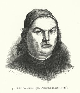 Pietro Perugino, İtalyan Rönesans sanatçısı (gravür) by German School