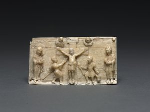 Portatif Bir Sunaktan Plaket: Çarmıha Gerilme, Aşağı Ren Vadisi, 1050-1100 by German School