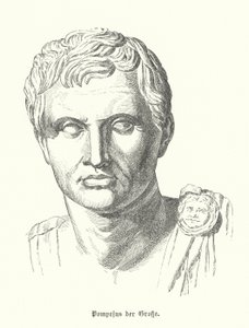 Pompey the Great, Romalı asker ve politikacı (gravür) by German School