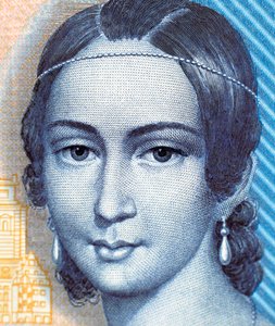 100 marklık banknot üzerinde Clara Schumann