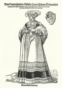 Sibylle, Saksonya Düşesi portresi (gravür) by German School