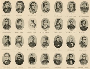 Alman Ruhu Şövalyelerinden ünlü Almanların portreleri (lito) by German School