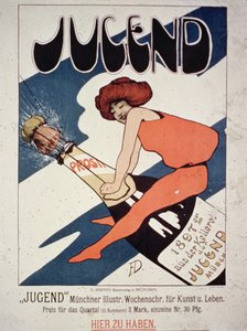 Poster reklamı Jugend, resimli Weekly Magazine for Art and Living, Münih, 1897