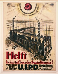 Almanya Bağımsız Sosyal Demokrat Partisi (USPD) afişi by German School