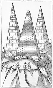 Mısır Piramitleri, Sebastien Munster (1488-1552) Basel tarafından Cosmographie Universelle