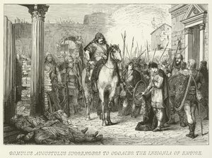 Romulus Augustulus İmparatorluğun Nişanı Odoacer