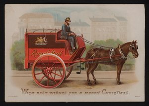 Royal Mail minibüsü, Noel tebrik kartı, 19. yüzyılın sonu veya 20. yüzyılın başı (chromolitho) by German School