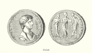 Sallust, Romalı tarihçi ve politikacı (gravür) by German School