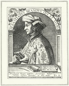 Sebastian Brant, Alman hümanist ve hicivci (gravür) by German School