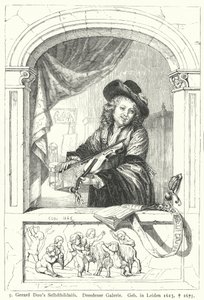 Hollandalı Altın Çağ ressamı Gerrit Dou'nun otoportresi by German School