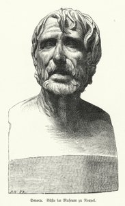 Seneca the Younger, Romalı filozof, devlet adamı ve oyun yazarı (lito) by German School