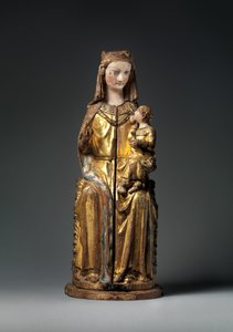 Meryem Ana Tapınağı, kapalı panel, c.1300 (yaldızlı ahşap) by German School