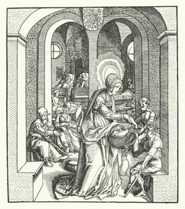 Silezya St Hedwig, Polonya Düşesi (gravür) by German School