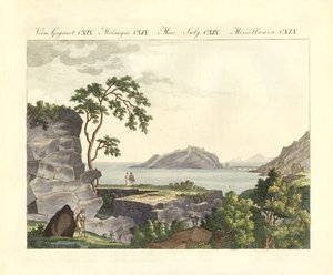 Antik çağın tuhaf kiklop duvar işçiliği (renkli gravür) by German School