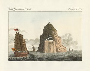 Garip monadnock (renkli gravür) by German School