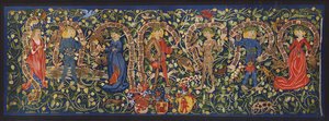 Perileri tasvir eden goblen, Basel, c.1490 (renkli litografi) by German School