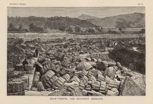 Zeus Tapınağı, Olympia (gravür) by German School