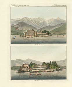 Borromeo Adaları (renkli gravür) by German School