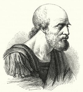 Yaşlı bir adam olarak Bizans generali Belisarius (gravür) by German School