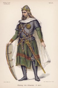 Albany Dükü, Shakespeare'in Kral Lear'ından (renkli taş) by German School