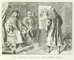 İmparator Maximilian ve Albert Durer by German School