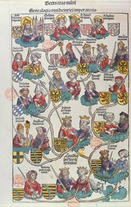 Hartmann Schedel (1440-1514) 1493 (renkli gravür) tarafından Liber Chronicarum