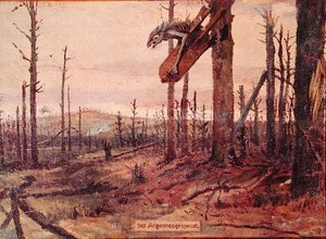 Argonne Ormanlarının Hayaleti, c.1914-18 (tuval üzerine yağlı boya) by German School