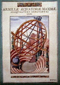Tycho Brahe (1546 - 1601), Wandsbeck tarafından “Astronomiae instituatae machanicia””daki Büyük Ekvator Armil by German School