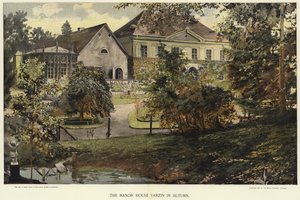Sonbaharda Manor House Varzin by German School