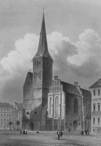 Nikolaikirche, Berlin (çelik oyma) by German School