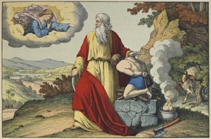 The Sacrifice of Isaac by Abraham, LAcien Testament