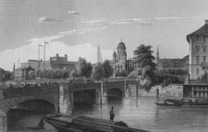 Schlossbruecke, Berlin (çelik oyma) by German School