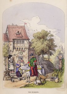 Starling (renkli taş) by German School