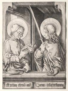 Gotik Pencerelerde On İki Havari: Aziz Matthias ve Aziz Judas Thaddaeus by German School
