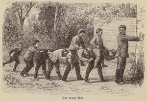 Uzun at oyunu (gravür) by German School