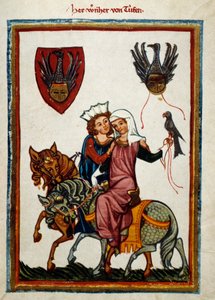 Av zevkleri: Hohenstaufen Kralı Conradin, II. Conrad adıyla Sicilya (İtalya) ve Kudüs (İsrail) Kralı, III. Conrad adıyla Swabia Dükü ve V. Conrad adıyla Romalıların Kralı (1252) -1268) av şahin. II by German School
