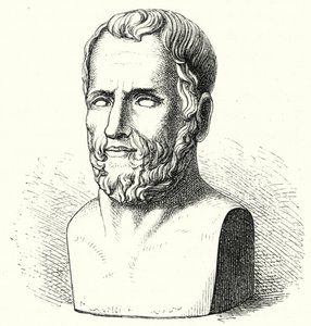 Theophrastus, Antik Yunan filozofu (gravür) by German School