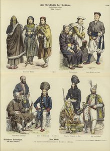 Tibet ve Keşmir kostümleri, 19. yy by German School