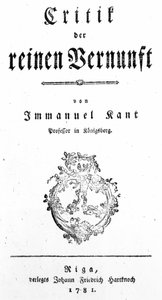 Immanuel Kant tarafından 1781