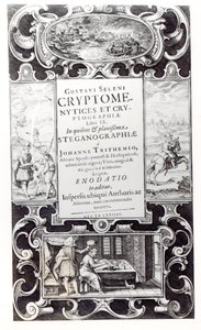 Gustavus Selenus (Augustus, Brunswick Dükü), 1624 tarafından yazılan Kriptomeniz ve Kriptografinin 9. Kitabının Başlık Sayfası by German School